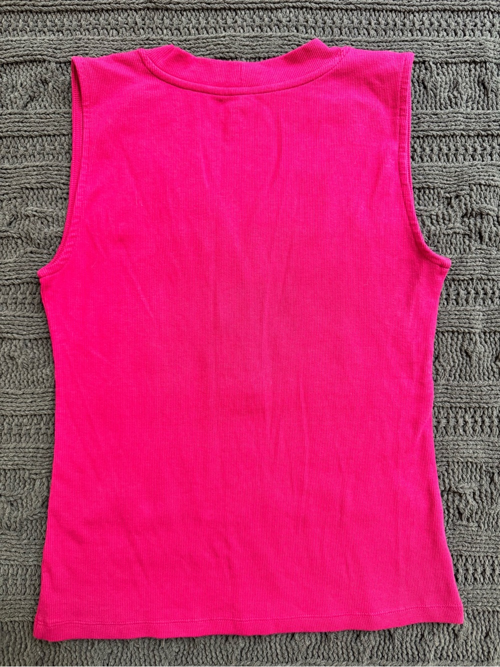 LOFT Women's Sleeveless Tank (Pink, Medium) With Buttons on front - Picture 4 of 7